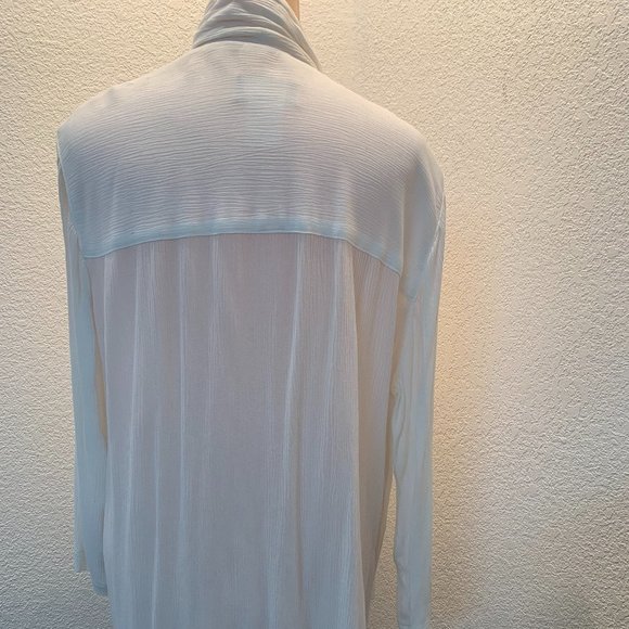 Vintage white jacket with attached scarf size 6 - Picture 8 of 12